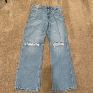 Berksha women's wide leg ripped jeans